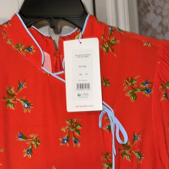 Floral Red Mini Dress - Picture 5 of 6